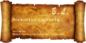 Borkovits Ladiszla névjegykártya